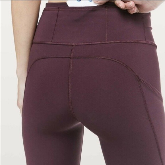 Lululemon Fast & Free *Reflective* Crop 19” - Dark Adobe/Pelt - Picture 8 of 14